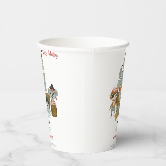 Schatzsucher Pirate Birthday Pappbecher (Rechts)