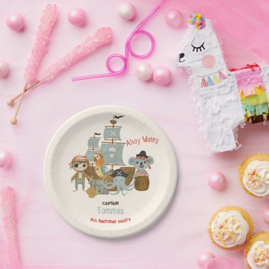 Schatzsucher Pirate Birthday Pappteller (Party)