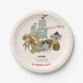 Schatzsucher Pirate Birthday Pappteller (Vorderseite)