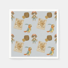 Schatzsucher Pirate Birthday Serviette