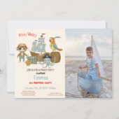Schatzsucher Pirate Foto Geburtstag Einladung (Vorderseite)