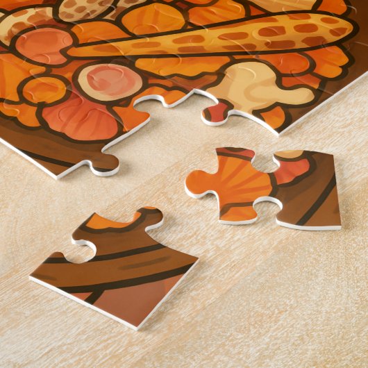 Schatztruhe auf dem Tisch Puzzle (Seite)