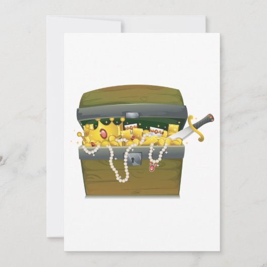 Schatztruhe Einladung (Vorderseite)