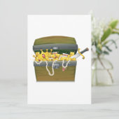 Schatztruhe Einladung (Stehend Vorderseite)