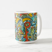 Schatztruhe - Fette Farbige Wasserfarbenkunst Kaffeetasse (VorderseiteRechts)