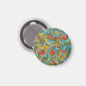 Schatztruhe - Fette Farbige Wasserfarbenkunst Magnet (Vorderseite/Rückseite)