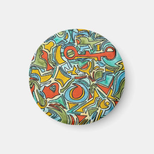 Schatztruhe - Fette Farbige Wasserfarbenkunst Magnet