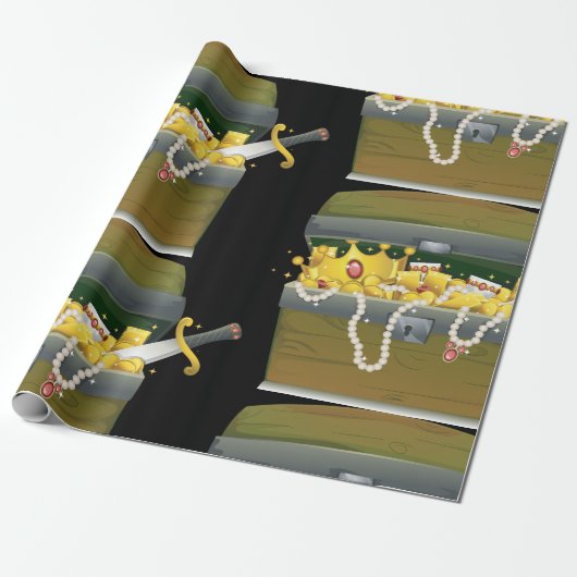 Schatztruhe Geschenkpapier (Ungerollt)