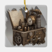 Schatztruhe mit Gängen Keramikornament (Vorderseite)