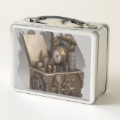 Schatztruhe mit Gängen Metall Brotdose (Rückseite)