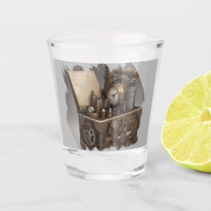 Schatztruhe mit Gängen Schnapsglas