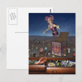 Schatztruhe Postkarte (Vorne/Hinten)