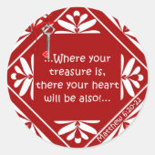 Schatztruhe Runder Aufkleber (Vorderseite)