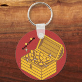 : Schatztruhe Schlüsselanhänger mit "Behalt It Com (Vorderseite)