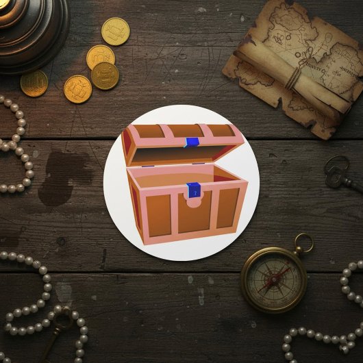 Schatztruhen Runder Aufkleber