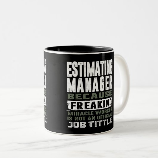 Schätzung des Managers Zweifarbige Tasse (VorderseiteRechts)