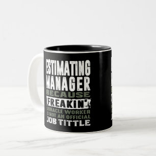 Schätzung des Managers Zweifarbige Tasse