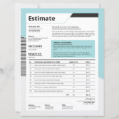 Schätzung und Kurzvorlage (Rückseite)