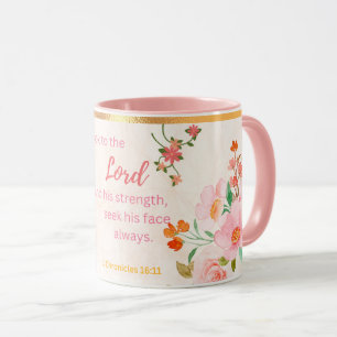 Schau auf den Herrn nach Stärke Tasse