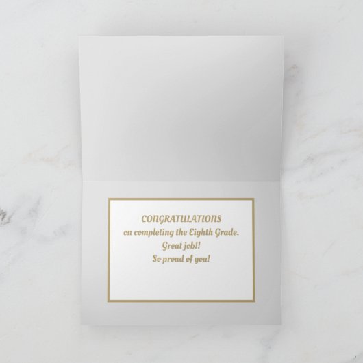 Schau! Custom Achte Grade Vervollständigungskarte! Karte (Innenseite)