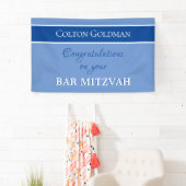 Schau! Custom Bar Mitzvah Banner (Insitu)