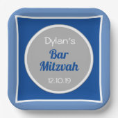 Schau! Custom Bar Mitzvah Pappteller (Vorderseite)