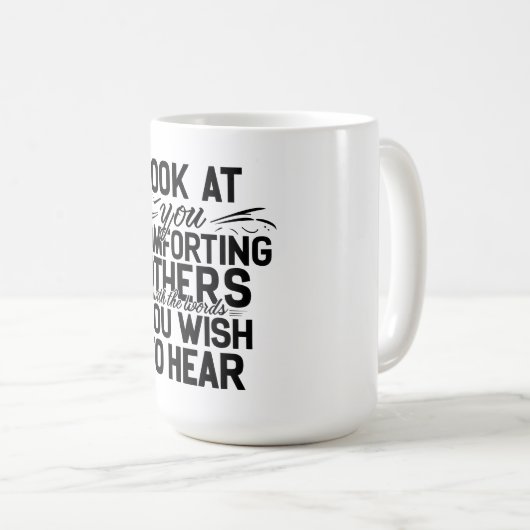 Schau dich an kaffeetasse (VorderseiteRechts)