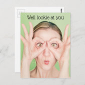 Schau dich an postkarte (Vorne/Hinten)