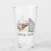 Schau dir das an! Hund - Agility lustig schwingend Glas (Vorderseite)