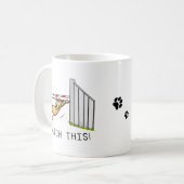 Schau dir das an! Hund - Agility lustig schwingend Kaffeetasse (Vorderseite Links)