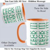 Schau dir das an! Irish Ireland Hidden Message 150 Tasse