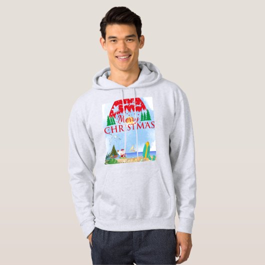Schau dir das Boot mit Weihnachtsjubeln an Hoodie (Vorne ganz)