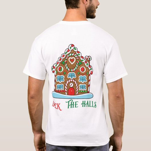 Schau dir das Weihnachtshaus in den Hallen an T-Shirt (Rückseite)