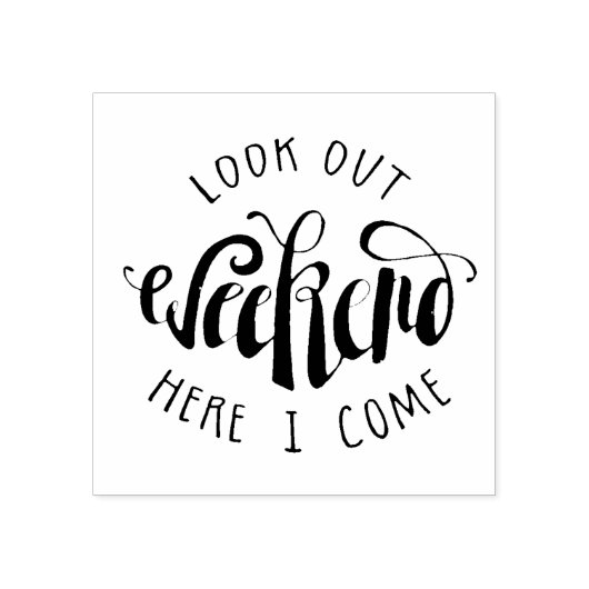 Schau dir das Wochenende hier aus Gummistempel (Prägung)