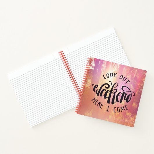 Schau dir das Wochenende hier aus Notizbuch (Innenseite)