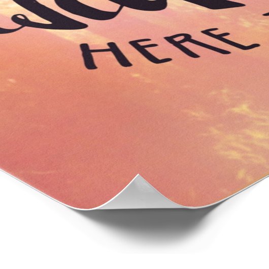 Schau dir das Wochenende hier aus Poster (Ecke)