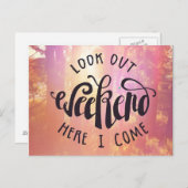 Schau dir das Wochenende hier aus Postkarte (Vorne/Hinten)