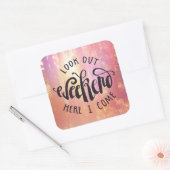 Schau dir das Wochenende hier aus Quadratischer Aufkleber (Umschlag)