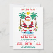 Schau dir die tropische Weihnachtsfeier-Party Einl Einladung (Vorderseite)