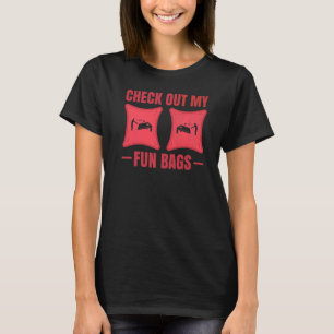 Schau Dir Meine Funbags Damen Cornhole Sack Wurf T-Shirt