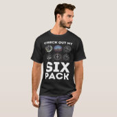 Schau Dir Meinen Sechs Pack Luftfahrtpilot an T-Shirt (Vorne ganz)