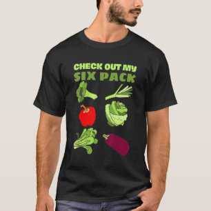 Schau dir meinen Sixpack an Vegan Vegetarische F T-Shirt