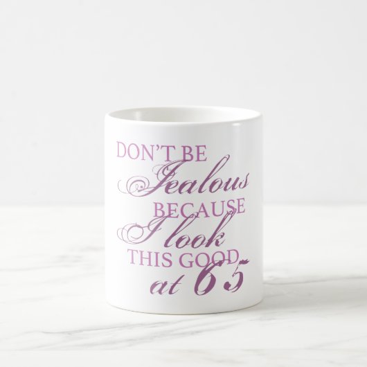 Schau gut 65. Geburtstag Kaffeetasse (Mittel)