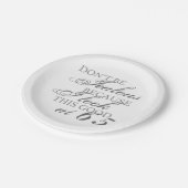 Schau gut 65. Geburtstag Pappteller (Schrägansicht)