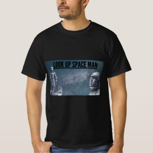 Schau hoch, Weltraum-Mann, Vintage-Retro-Astronaut T-Shirt