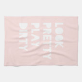 Schau Hübschen Funny Slogan Blush Pink Handtuch (Horizontal)