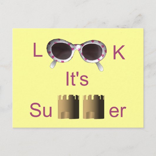 Schau mal, es ist Sommer Postkarte (Vorderseite)