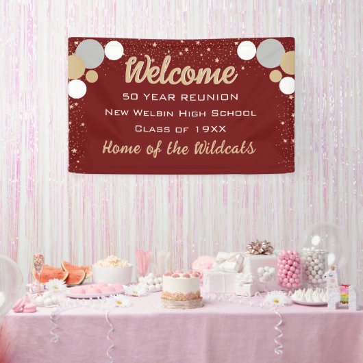 Schau mal! Fun Confetti Class Wiedersehen-Banner Banner (Party)