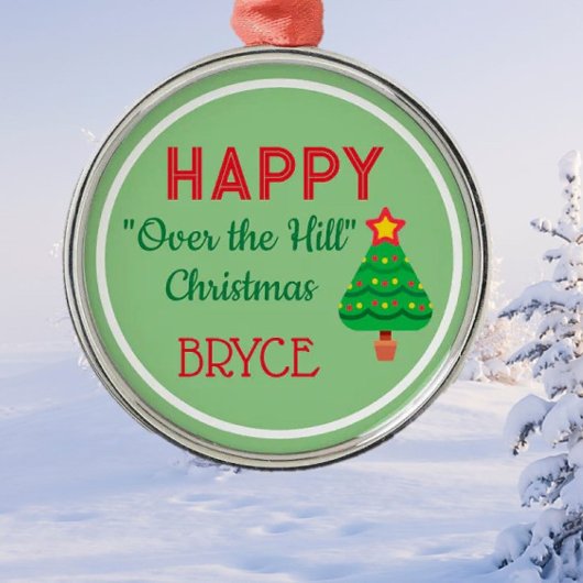 Schau mal! Über dem Hügel Weihnachtsschmuck