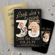 Schau mal, wer 35 ist: Schwarze und goldene Geburt